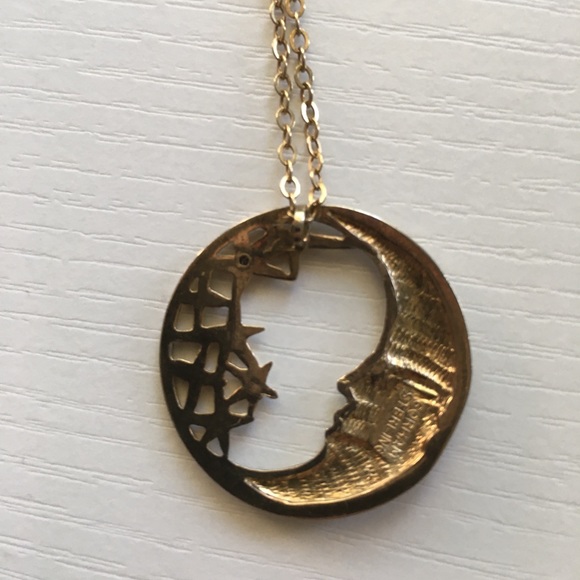 Half Moon & Star Pendent Necklace - Picture 5 of 5